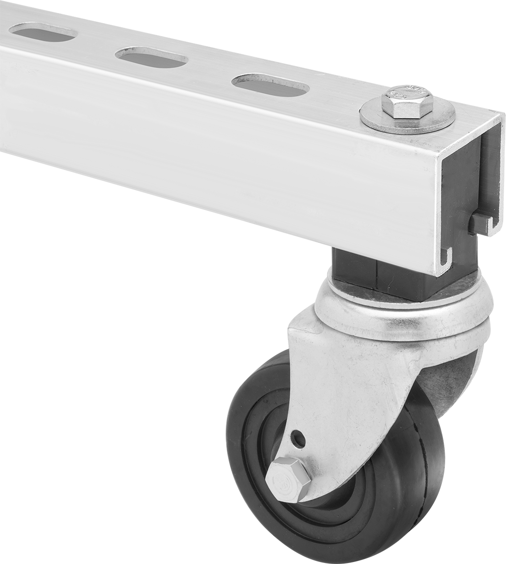 Strut Kanal Tekerleği, Frenli, 13/16" Yükseklik x 1-5/8" Genişlik Kanal için