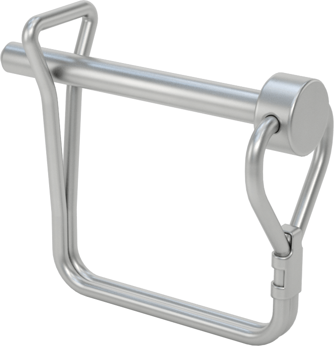 Tel Tutuculu 18-8 Paslanmaz Çelik Çatal Pim, Halkalı Kare, 1/4" Çap, 1-7/8" Kullanılabilir Uzunluk