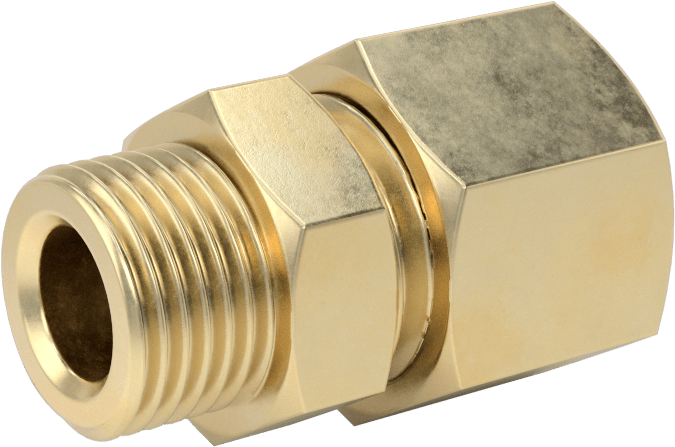 Bakır Boru için Sıkıştırma Bağlantı Elemanı, 10 mm Boru Dış Çapı için Adaptör, M14 x 1.25 mm Erkek