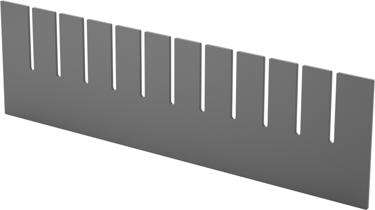 10-3/4" Uzunluk veya 11" Genişlikte Bölmeli Taşıma Kutusu için 4-1/2" Yükseklikte Bölme
