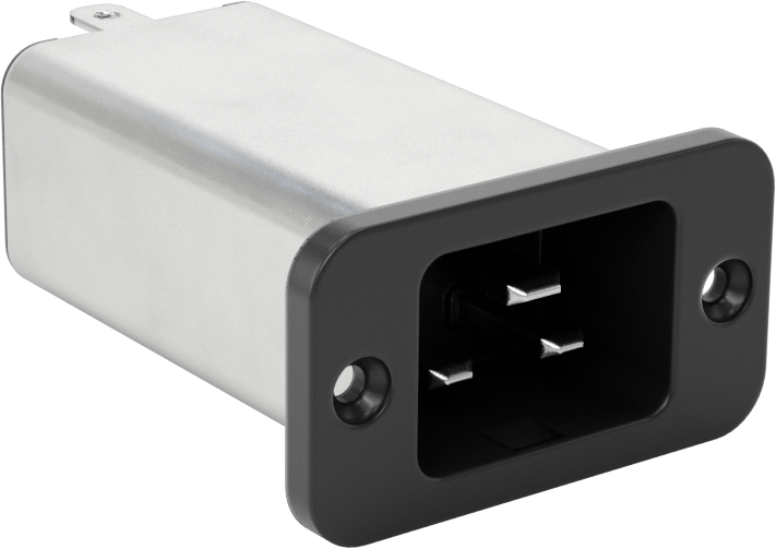 EMI Filtreleme IEC Konektörü, Vidalı Priz, Tırnaklı Terminaller, C20 — 16 amp, 20 amp, C20, Erkek
