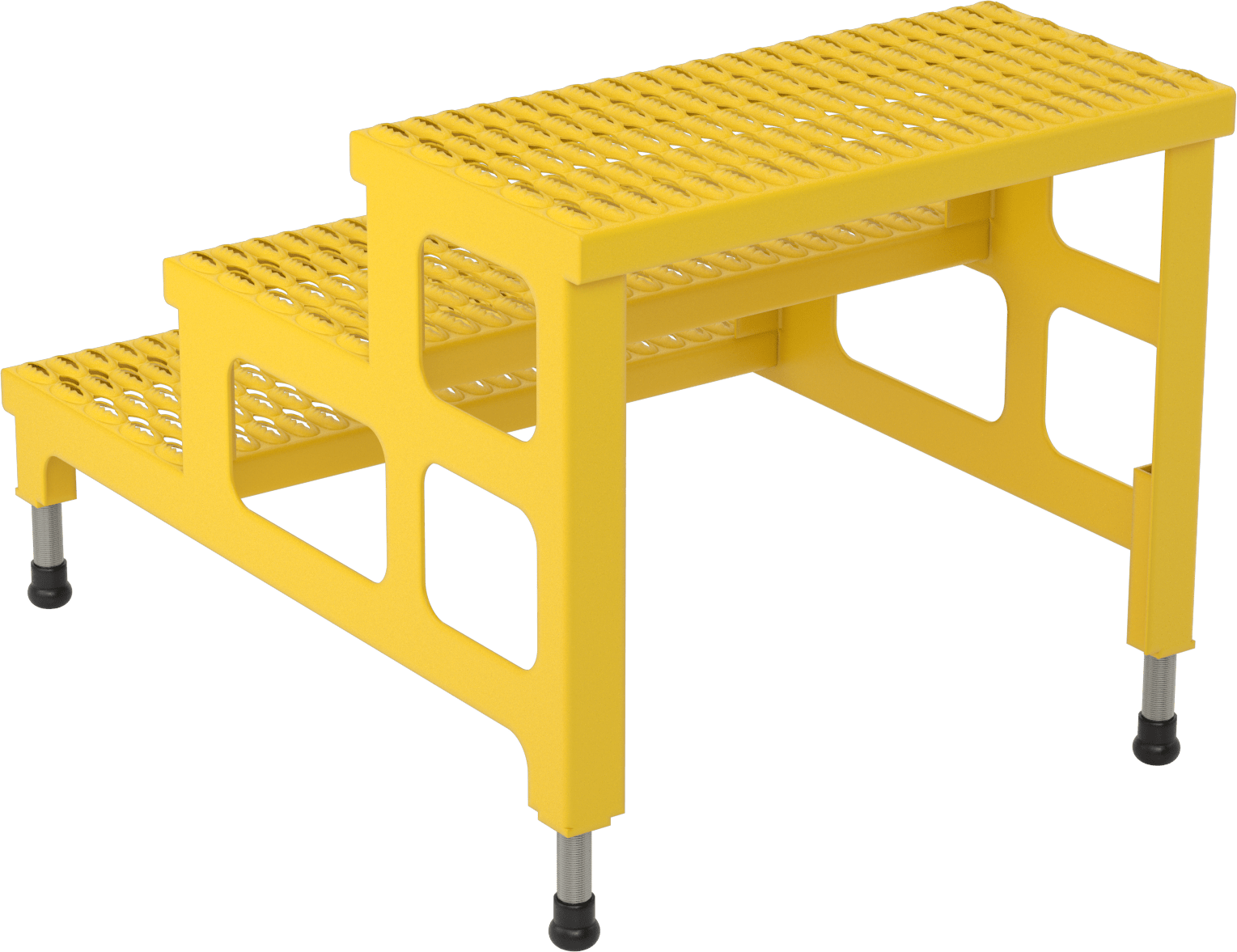 Yüksekliği Ayarlanabilir Çalışma Platformu, 3 Basamaklı, 20"-22.25" Yükseklik x 24" Genişlik x 34" Derinlik Toplam