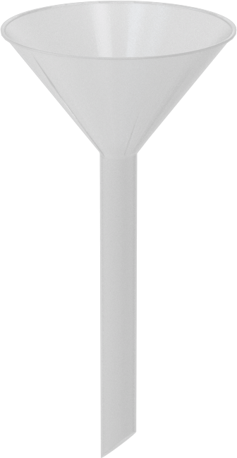 Minyatür Plastik Huni, Havalandırmalı Ağızlıklı, 1/8 FL. oz. Kapasite