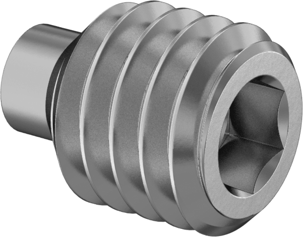 Pirinç Uçlu 18-8 Paslanmaz Çelik Setskur, M3 x 0.5 mm Dişli, 3 mm Uzunluk