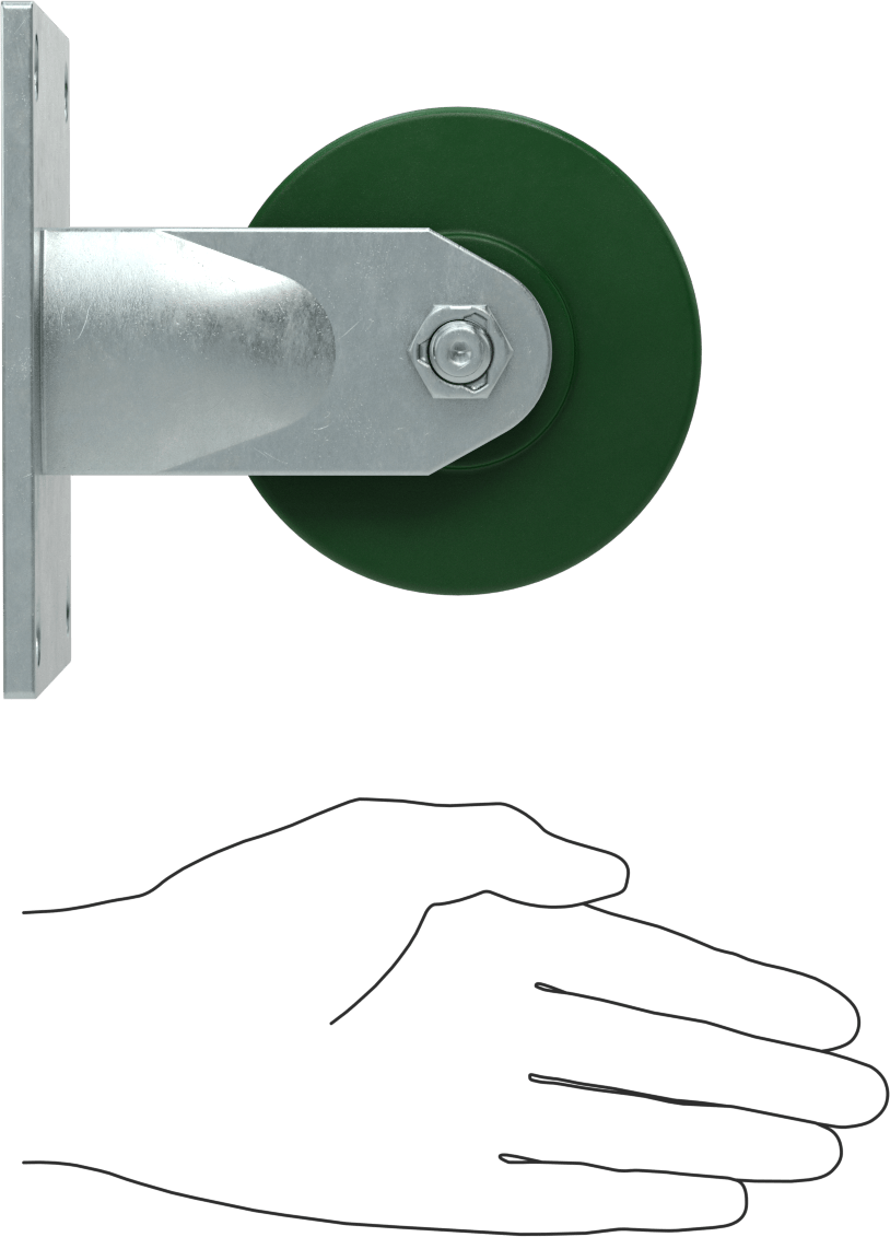 5-1/2" x 5" Plakalı Yüksek Kapasiteli Spartan Tekerlek, 4 inç Çapında 75D Durometre Poliüretan Tekerlekli Sert