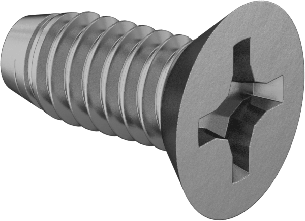 Menteşe Vidaları, Pirinç Kaplamalı Çelik, 12-24 Diş, 1/2" Uzunluk