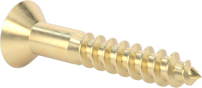 Ahşap için Pirinç Phillips Havşa Başlı Vidalar, 14 Numaralı Boyut, 1-1/2" Uzunluk