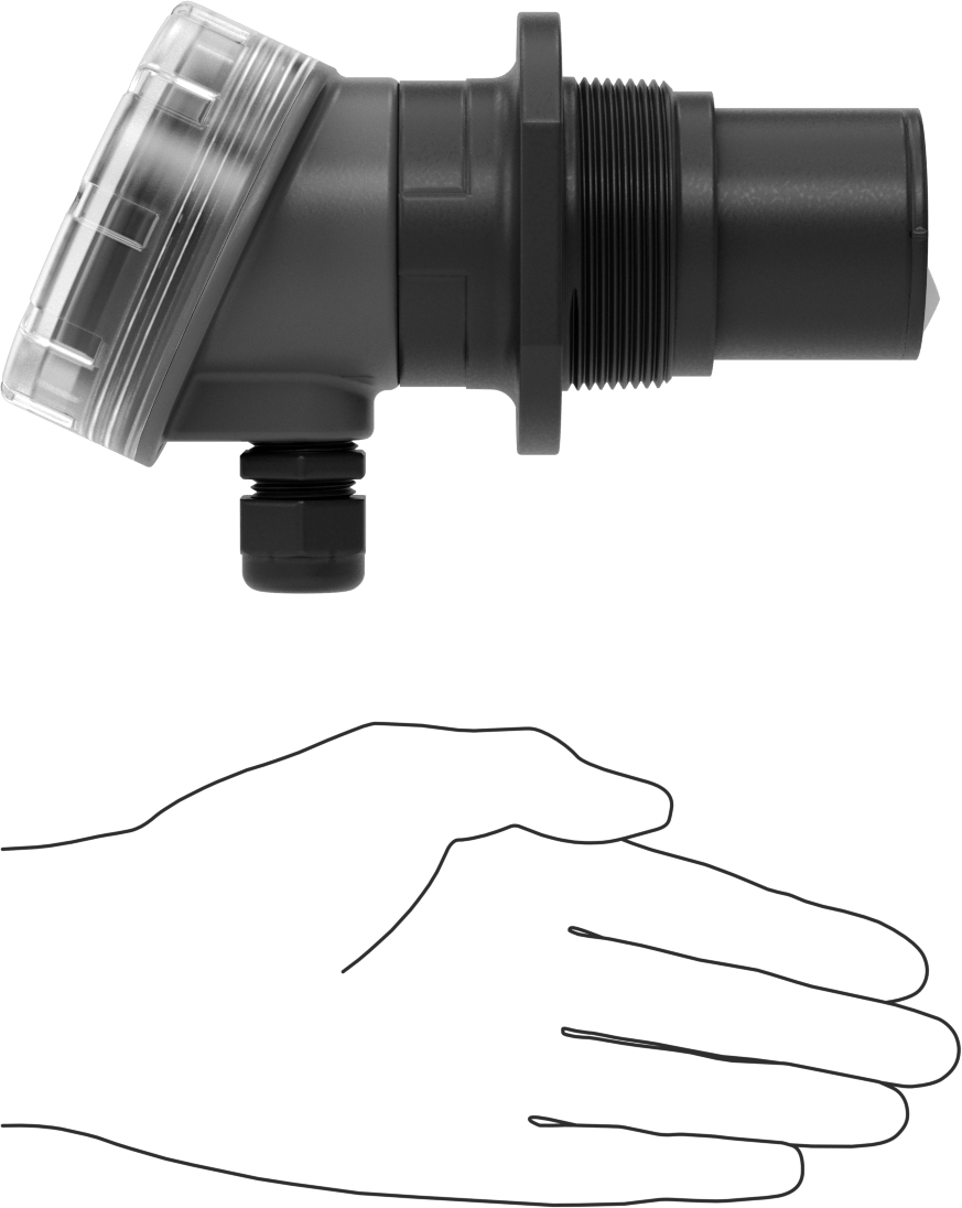 Ultrasonik Sıvı Seviye Transmitteri, Ultrasonik, 2 NPT Erkek, 0 ila 19.5 fit sıvı için