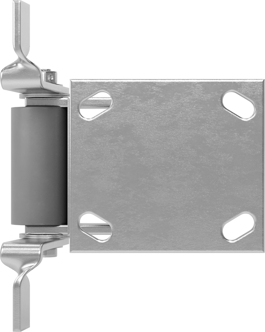 4-1/2" x 4" Plakalı Yüksek Kapasiteli Spartan Tekerlek, Frenli ve 4 inç Çapında Açık Rulmanlı Metal Tekerlekli Sabit