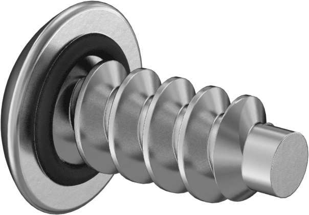 Sac Metal için Sızdırmaz Künt Vidalar, 18-8 Paslanmaz Çelik, 4 Numara Boyut, 1/4" Uzunluk