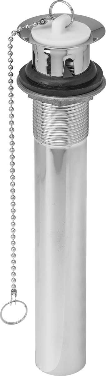 Taşmayı Önleyen Lavabo Tahliyeleri, Kauçuk Tıpalı, Çekme Zinciri ve 1-1/4" x 5" Uç Parçası