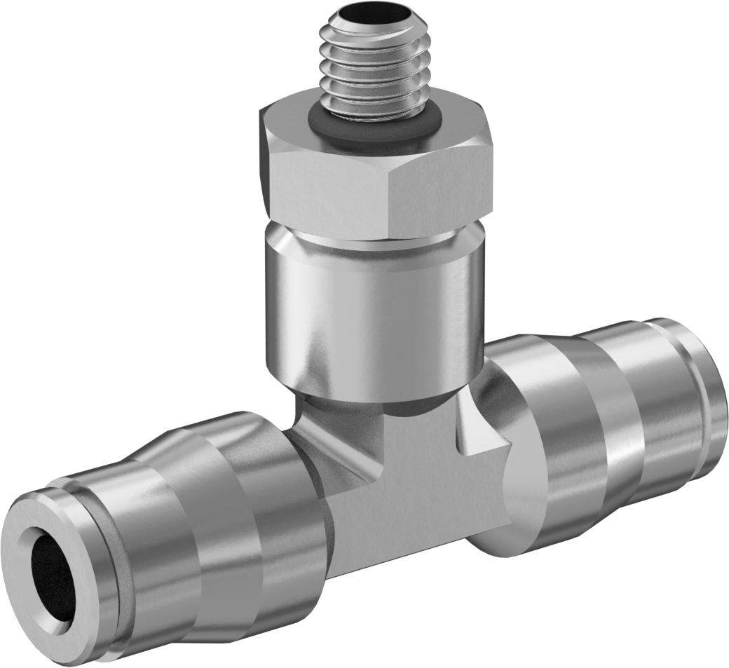 Hava ve Su için Bas-Bağlan Boru Bağlantı Parçası, Yüksek Sıcaklık, T Adaptörü, 4 mm Boru Dış Çapı, M5 x 0.8 mm Erkek — 4 mm, T-Parçası, T…