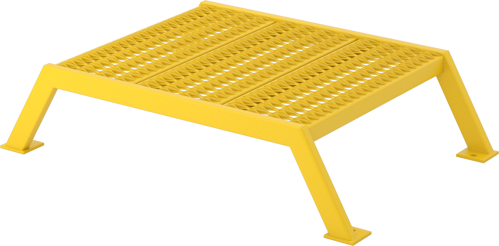 Alçak Çapraz Merdivenler, Toz Boyalı Çelik, 9" Yükseklik x 26-1/2" Genişlik x 3'4" Yükseklik Toplam
