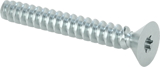 Plastik için Havşa Başlı Diş Açıcı Vidalar, Torx, Çinko Kaplı Çelik, Numara 8 Vida Boyutu