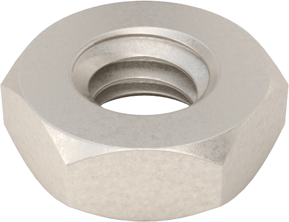Titanyum İnce Profilli Altıköşe Somun, 1/4"-20 Diş Boyutu