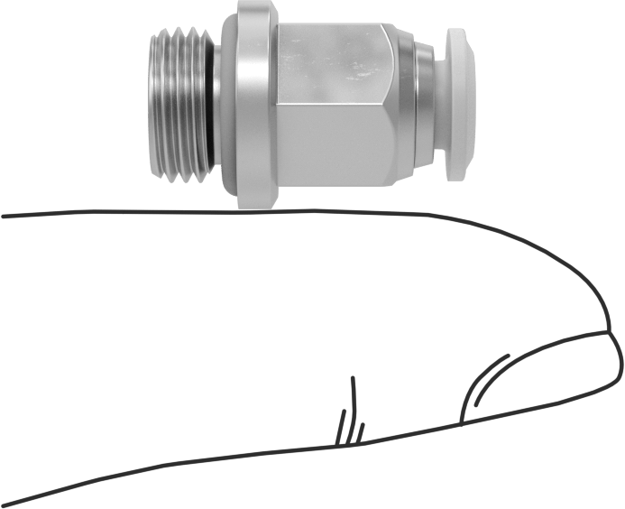 Nikel Kaplı Pirinç Bas-Bağlantı Elemanı, 4 mm Boru Dış Çapı x 1/8 BSPP Erkek için Düz Adaptör