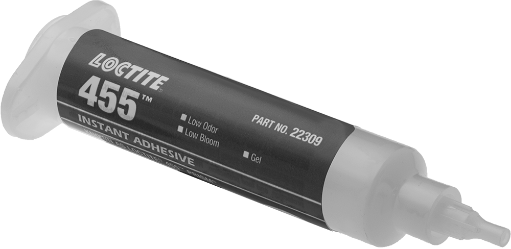 Anında Yapışan Yapıştırıcı, Düşük Kokulu Jel, Loctite® 455, 0.3 FL. oz. Şırınga