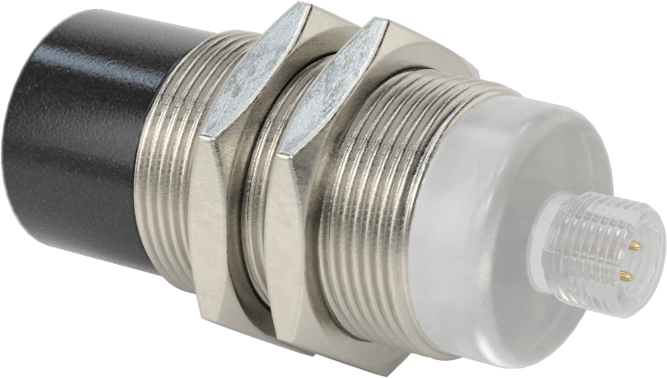 Uzun Mesafeli Metal Nesne Yakınlık Anahtarı, AC, M12 Konektörli Çıkıntılı, 30 mm Çap