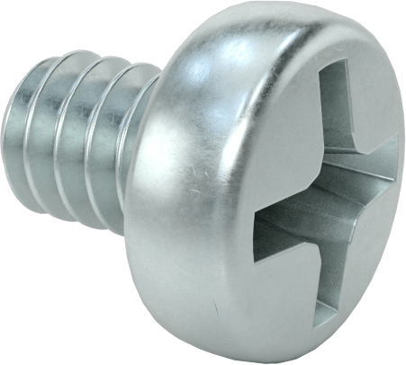 Çelik Silindir Başlı Phillips Vida, M1.6 x 0.35 mm Diş, 2 mm Uzunluk