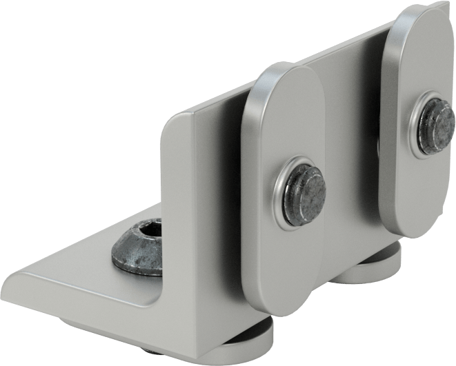 T-Yivli Çerçeve Yapısal Braket, 50 mm Ray için Yivli Köşe Braketi, 63/64 inç Uzunluk