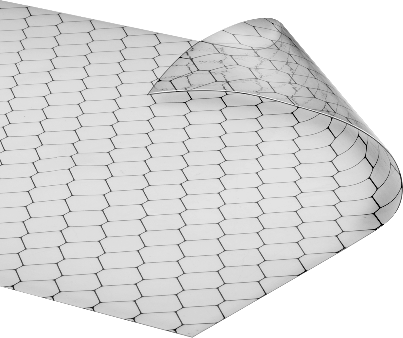 Şeffaf, Elektrostatik Yük Dağıtıcı PVC Film, 0.012" Kalınlık x 54" Genişlik — Düz, 0.012", -0.0019" ila 0.0019"