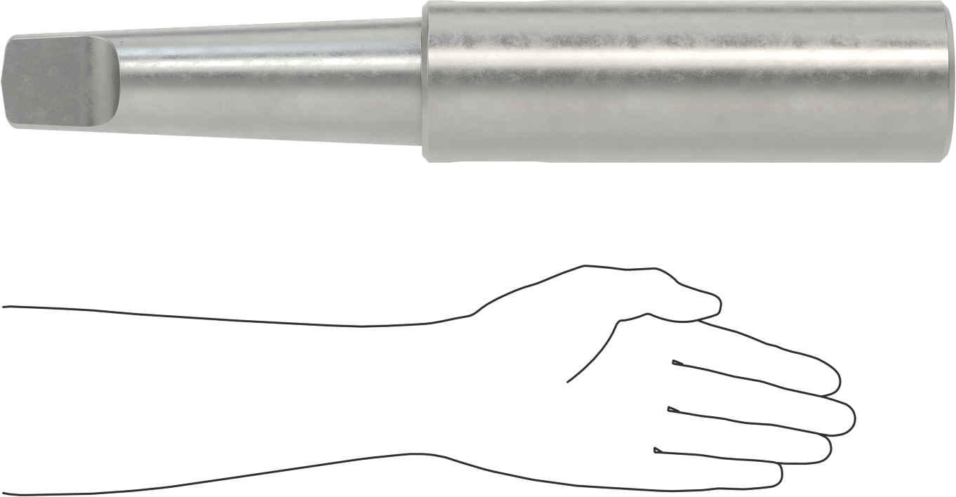 Uzatma, 6 Numaralı Dış x 6 Numaralı İç, Çelik, 18-1/4" Toplam Uzunluk