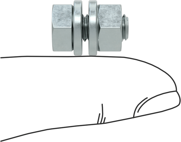 Sınıf 8.8 Çelik Altıköşe Başlı Vidalar, Somunlar ve Pullu, Orta Mukavemet, M6 x 1 mm Diş, 12 mm Uzunluk