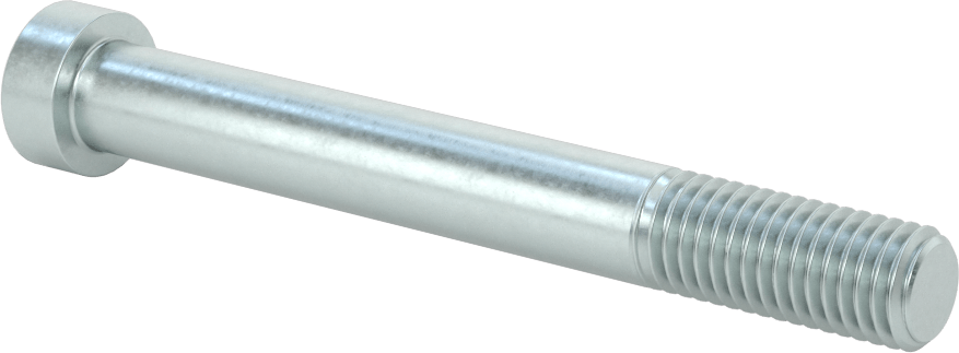 Alaşımlı Çelik Düşük Profilli Alyan Başlı Vida, Pilotlu Altıgen, Çinko Kaplı 8.8 Çelik, M12 x 1.75mm, 100 mm Uzunluk