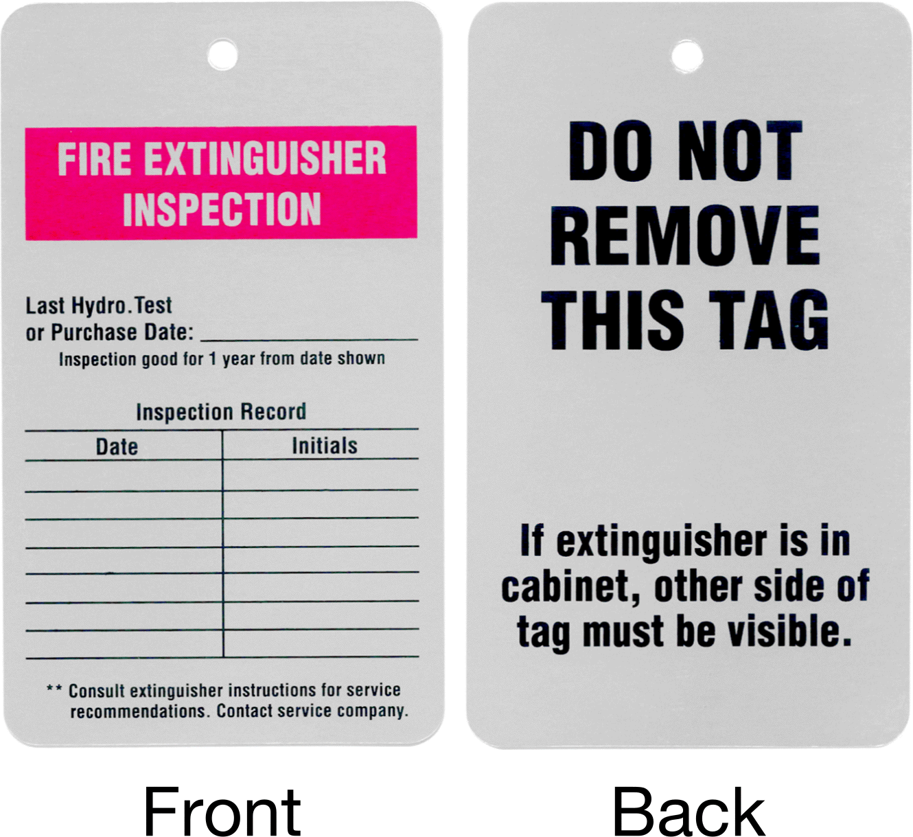 Denetim Kaydı Etiketleri, (Yangın Söndürücü Denetimi), Sentetik Kağıt — Do Not Remove This Tag, Fire Extinguisher Inspection, Nylon, Pape…