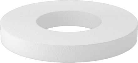 UHMW Polietilen Plastik Pul, 4 Numaralı Vida Boyutu için, 0.120" İç Çap, 0.250" Dış Çap — 0.120", 0.026" ila 0.036", 0.250"