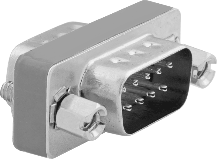Kompakt Muhafazalı DB9 Erkek x DB9 Erkek Adaptör — Adaptör, Düz, Metal