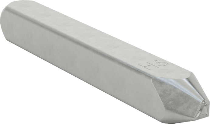 Denetim Sembolü Çelik Damga, Sembol H5, 1/8" Karakter Yüksekliği