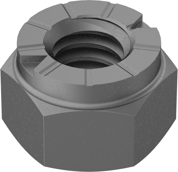 Top-Lock Deforme Edilmiş Dişli Kilit Somunu, Aşırı Mukavemetli Çelik, 9 Sınıfı, 1/4"-20 Diş Boyutu