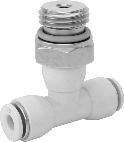 Yüksek Sıcaklık Bas-Bağlan Bağlantı Elemanı, Hat Üstü T Adaptörü, 4 mm Boru Dış Çapı x 1/4 BSPP Erkek için