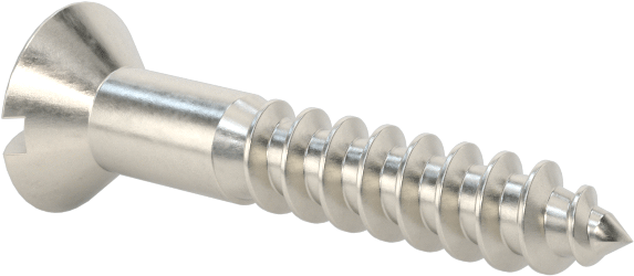 Ahşap için Yivli Oval Başlı Vidalar, 18-8 Paslanmaz Çelik, 5 Numara, 3/4" Uzunluk