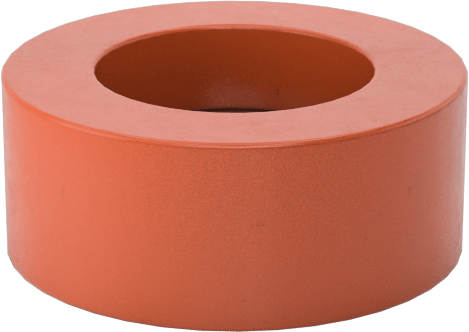 Güçlendirilmiş Silikon Dişsiz Delikli Tamponlar, 5/8" Dış Çap, 1/4" Yükseklik