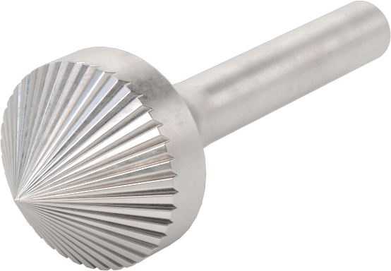 1/4" Çaplı Şaftlı Karbür Freze Ucu, Koni, Anma Numarası Sk-7, Tek Kesimli Diş — Konik, 1⁄4", 3⁄4"