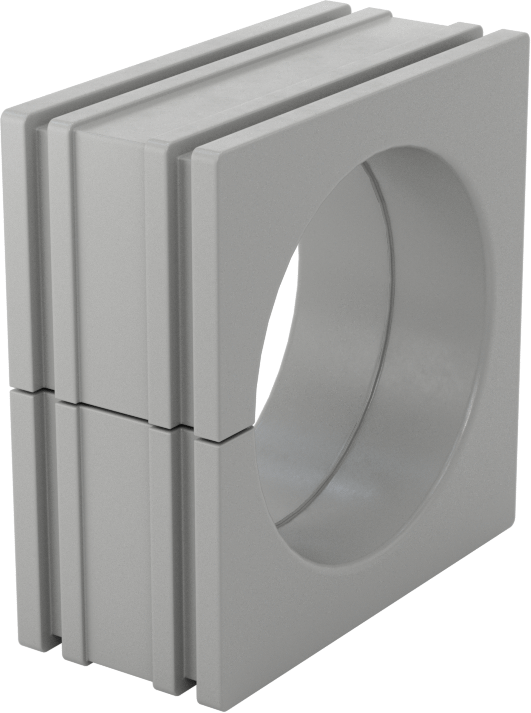Sarmalı Kablo Tutucu, 1.26"-1.29" Dış Çaplı Bir Kablo için Büyük Kauçuk Ek Parça — Düz, IP65, NEMA 4X, Kauçuk
