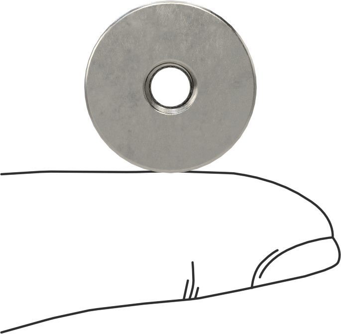 303 Paslanmaz Çelik Tırtıllı Düğme, M6 x 1 mm Dişli Delikli, 19 mm Baş Çapı