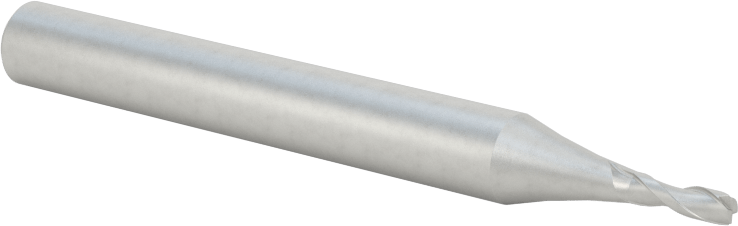 Kaplamasız Kobalt Çelik Kare Uçlu Freze, 2 Yiv, 2 mm Freze Çapı, 57 mm Toplam Uzunluk