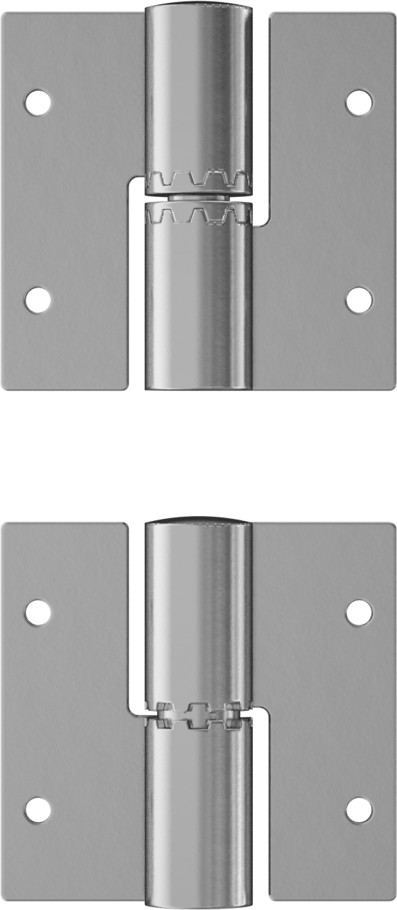 Tuvalet Bölme Kapısı Menteşeleri, Sol Montaj, Pirinç, 3/4" Kapı ve 3/4" Çerçeve Kalınlığı için