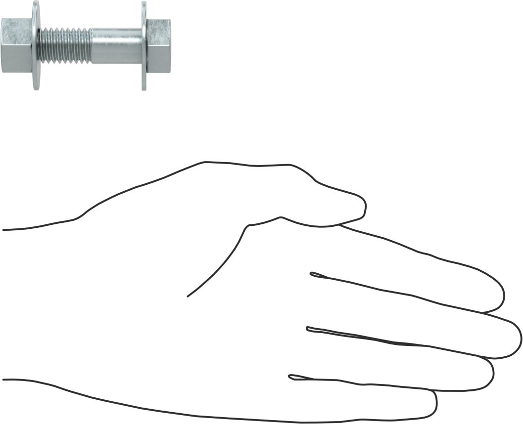 Boru Flanşları için Altıköşe Başlı Vida ve Pul Kiti, 1/2 Boyutlu Boru Flanşı için, 1/2"-13 Boyut, 18-8 Paslanmaz Çelik, 16 Parça