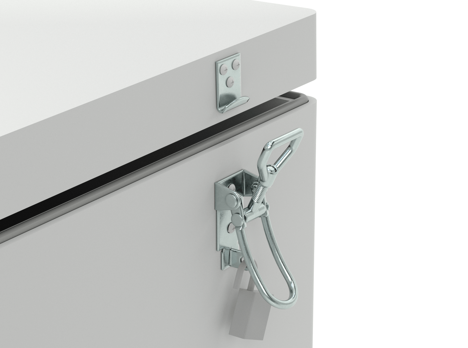 Ayarlanabilir Tutamaklı Çekme Mandalı, Galvanizli Çelik, 6-7/8" Uzunluk x 1-13/16" Genişlik