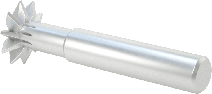Yüksek Hızlı Çelik Çift Pahlı Uçlu Freze, 60 Derece Kesme Açısı, 3/4" Freze Çapı x 3/16" Kalınlık
