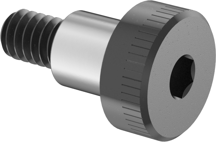 Kısa Dişli Alaşımlı Çelik Omuzlu Vida, 3 mm Omuz Çapı, 3 mm Omuz Uzunluğu, M2 x 0.4 mm Diş