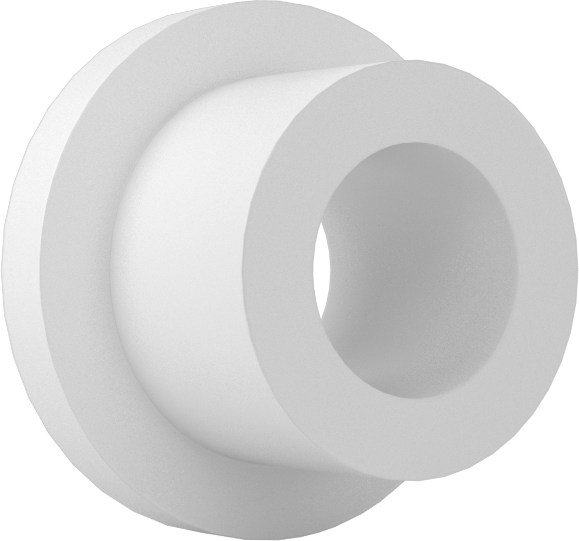 Gıda ve İçecek Sektörü için Kuru Çalışan Burçlu Yatak, Flanş, Rulon, 3/16" Mil ve 5/16" Yuva İç Çapı için, 1/4" Uzunluk