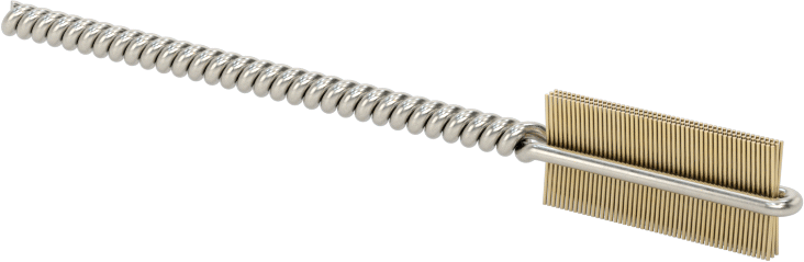 İç Dişler için Boru Fırçası, Çizilmeye Dayanıklı, 3/32" Şaft, 1/4" Fırça, 0.003" Kıllar