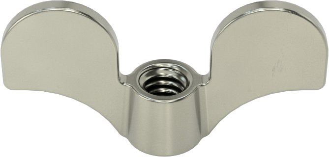 Kelebek Somun, Çelik, 8-32 Diş Boyutu, 1/4" Taban Çapı