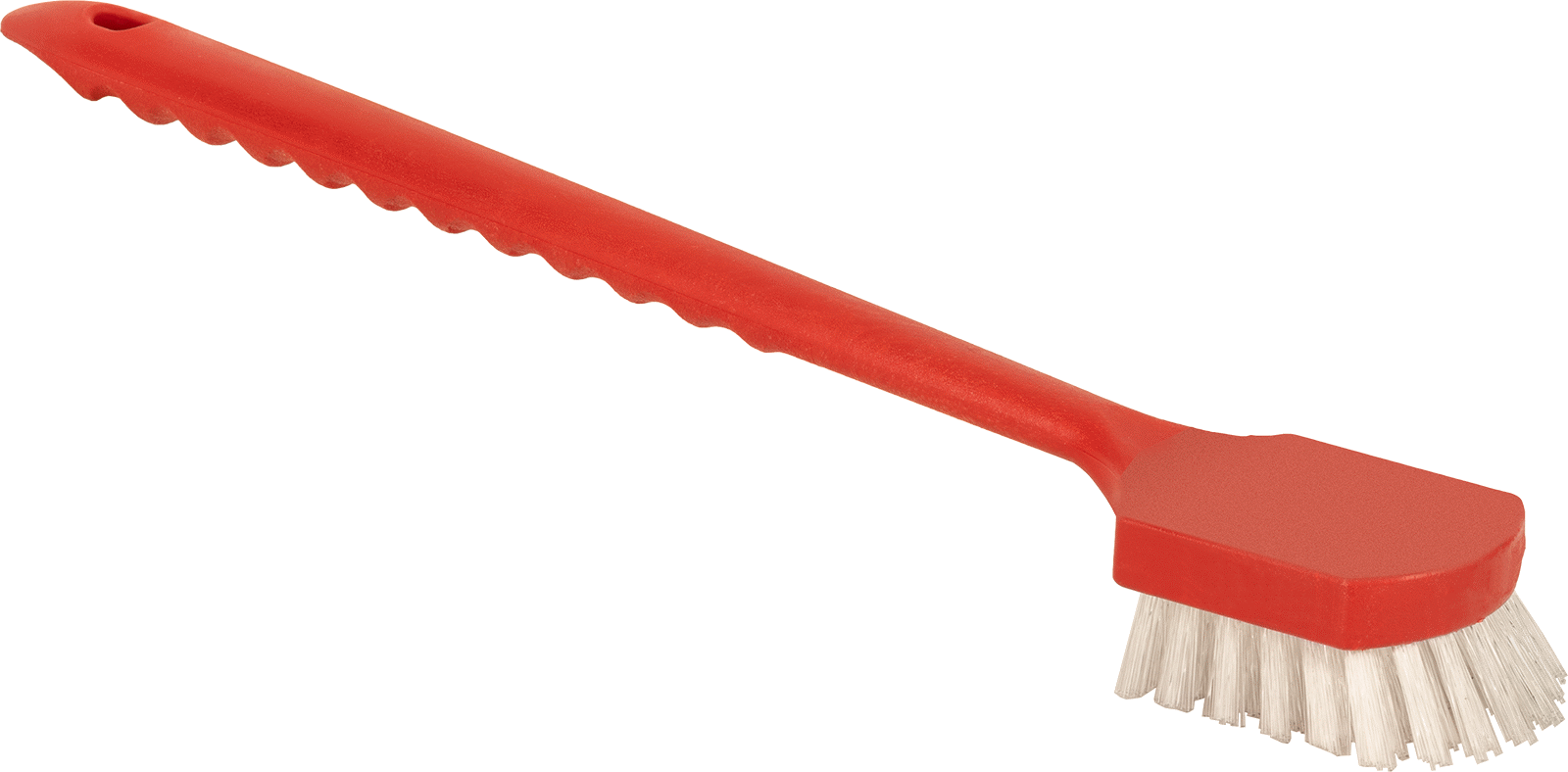 4" Uzunluk x 4" Genişlik Saplı Fırça, 20 inç Toplam Uzunluk — Orta, PFA, Plastic, Plastik