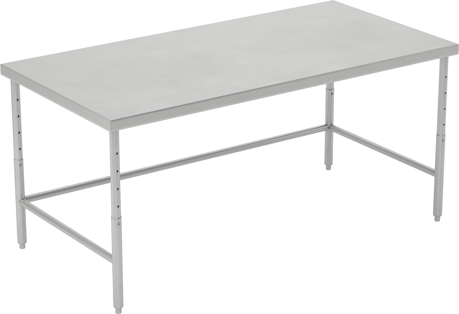 Yüksekliği Ayarlanabilir Paslanmaz Çelik Masa, 24"-36" Yükseklik x 72" Genişlik x 36" Derinlik — 36", 72", 24" ila 36"